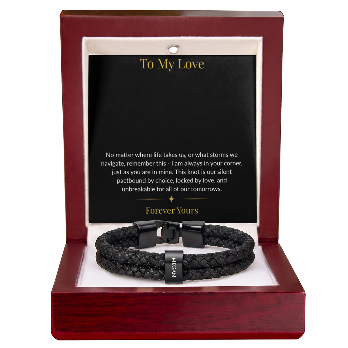 Custom Engraved Men's Personalized Name Bracelet | Anniversary & Father's Day Gift