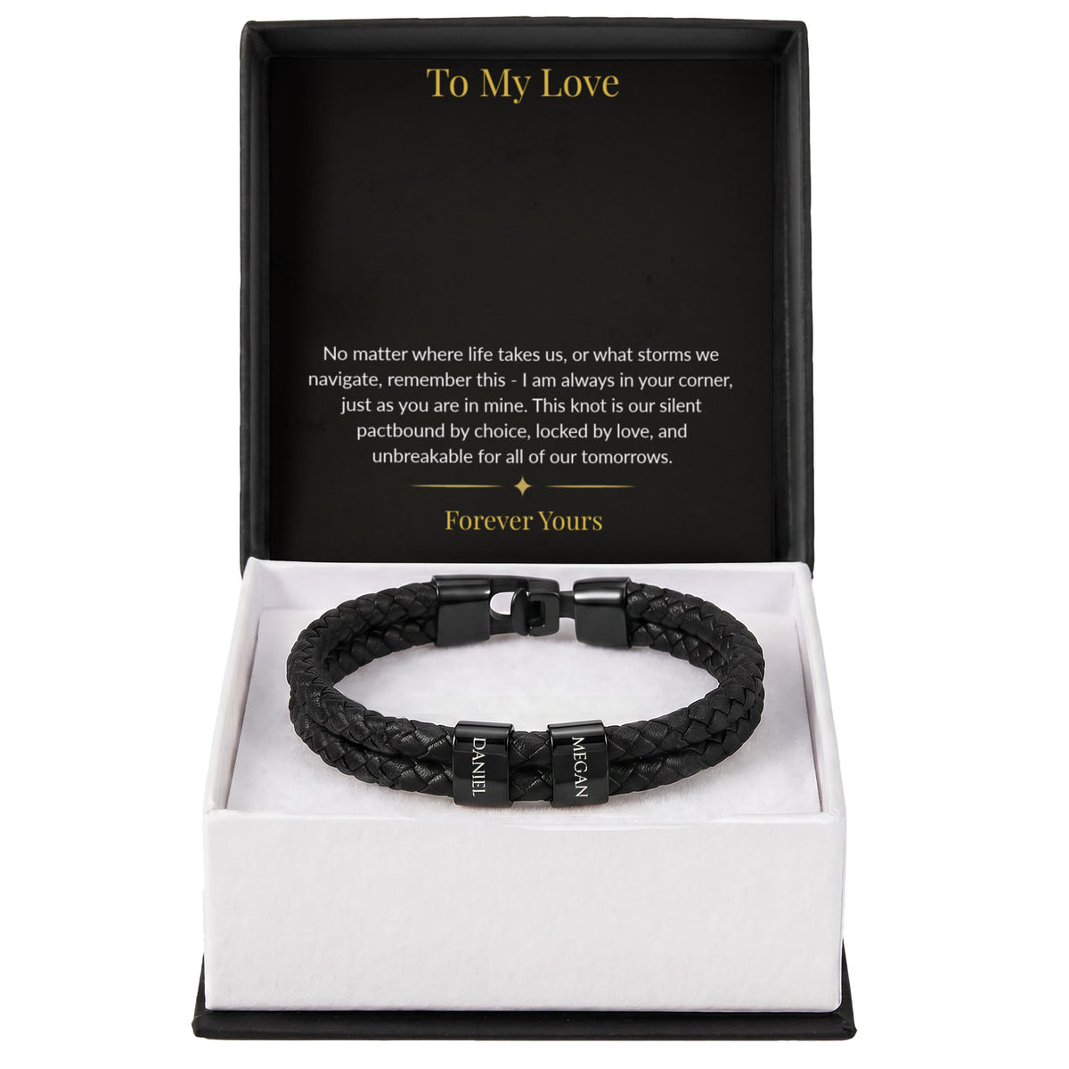 Custom Engraved Men's Personalized Name Bracelet | Anniversary & Father's Day Gift