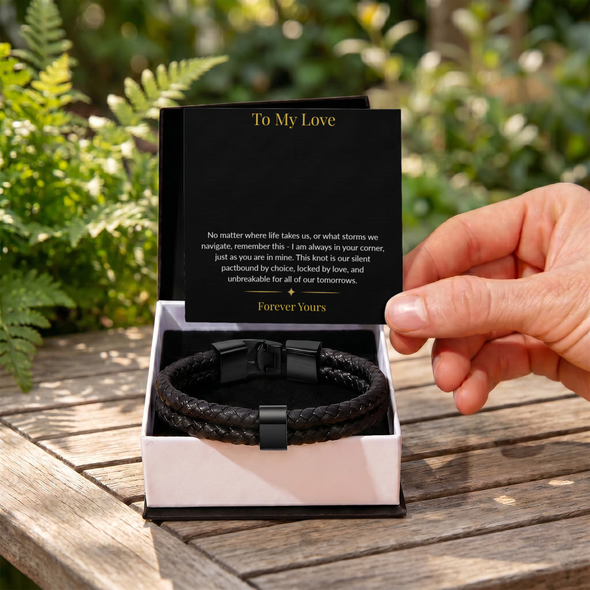 Custom Engraved Men's Personalized Name Bracelet | Anniversary & Father's Day Gift