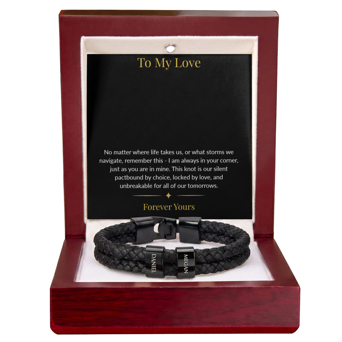 Custom Engraved Men's Personalized Name Bracelet | Anniversary & Father's Day Gift