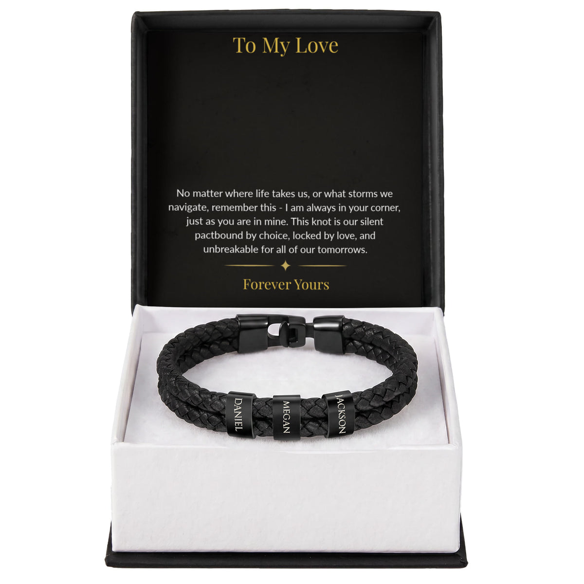 Custom Engraved Men's Personalized Name Bracelet | Anniversary & Father's Day Gift