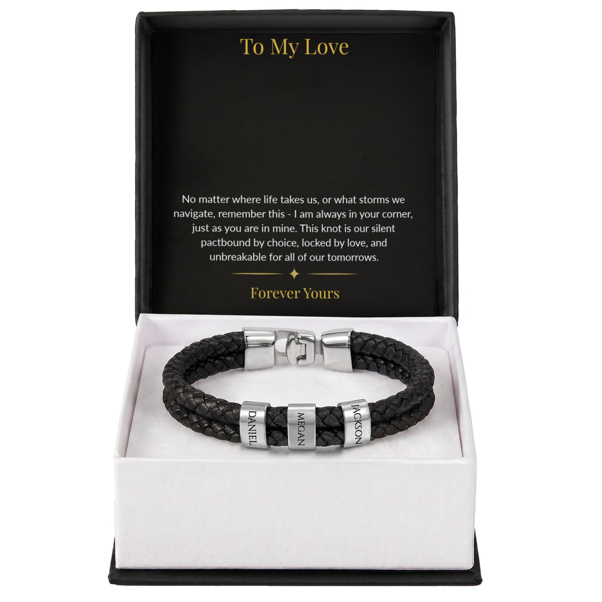 Custom Engraved Men's Personalized Name Bracelet | Anniversary & Father's Day Gift