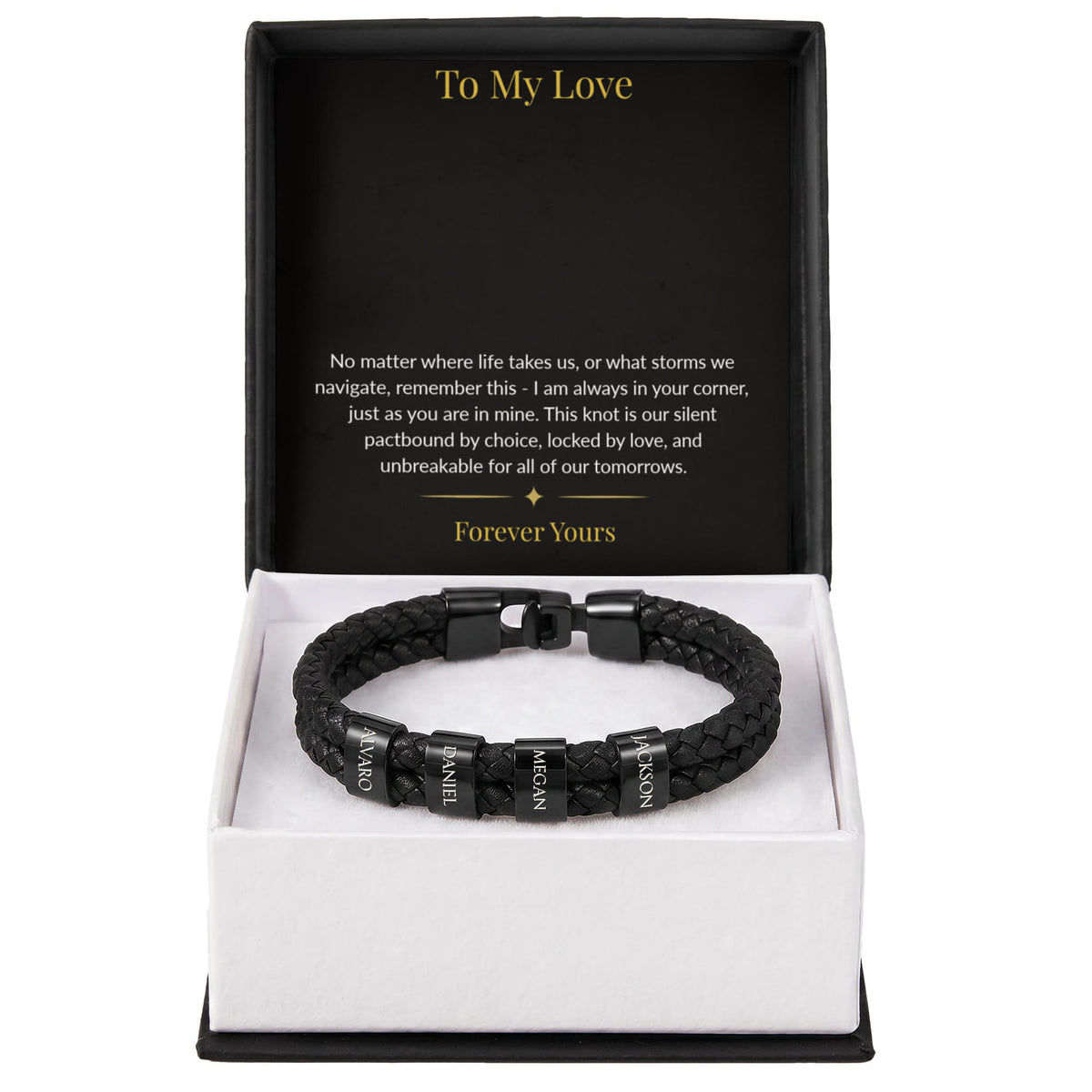 Custom Engraved Men's Personalized Name Bracelet | Anniversary & Father's Day Gift