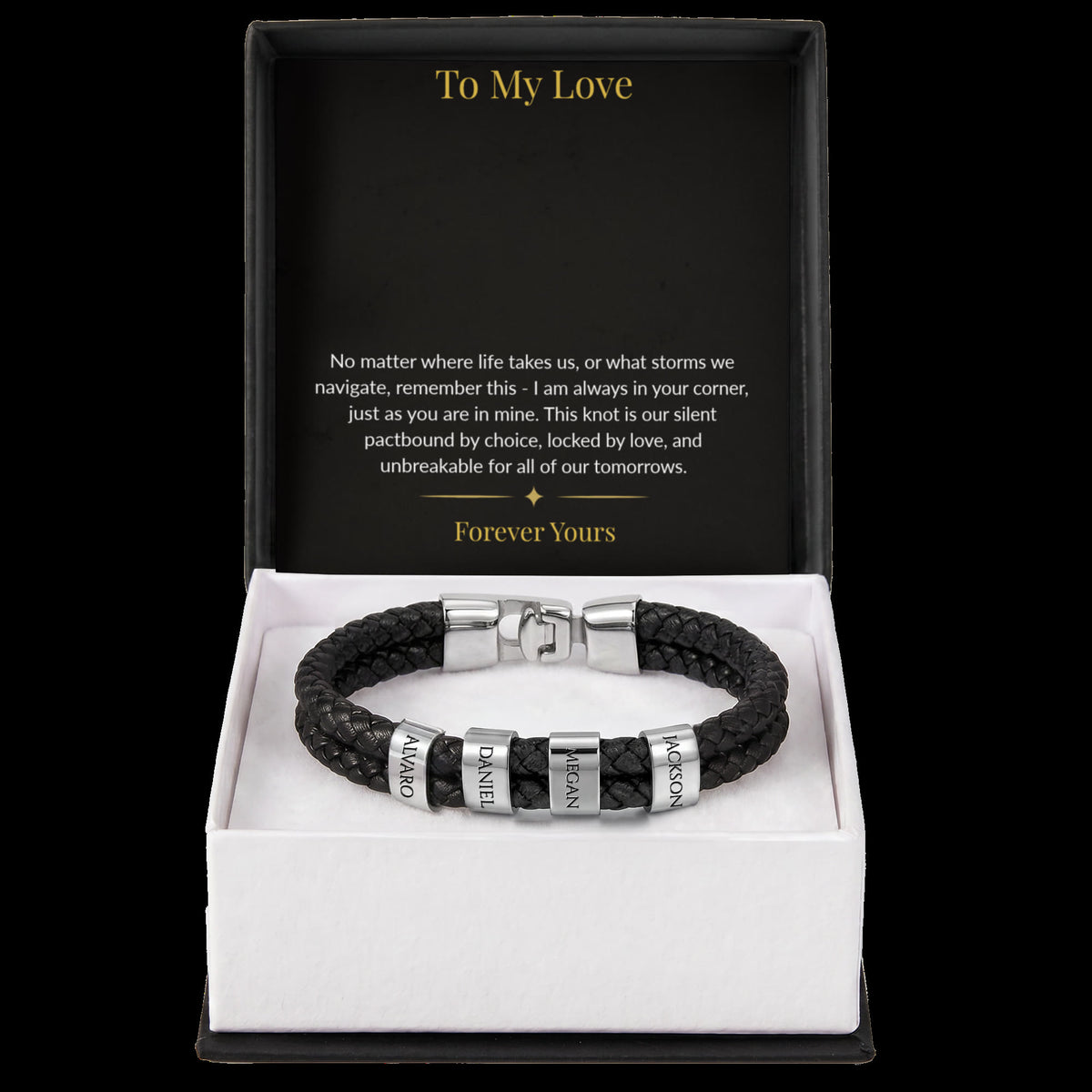 Custom Engraved Men's Personalized Name Bracelet | Anniversary & Father's Day Gift