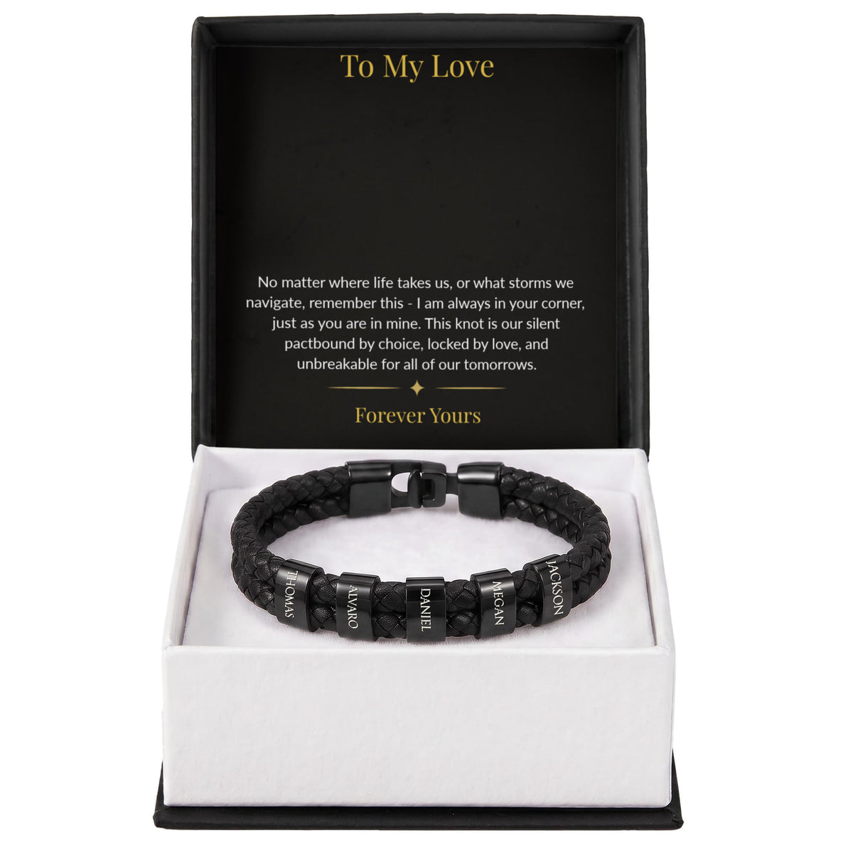 Custom Engraved Men's Personalized Name Bracelet | Anniversary & Father's Day Gift