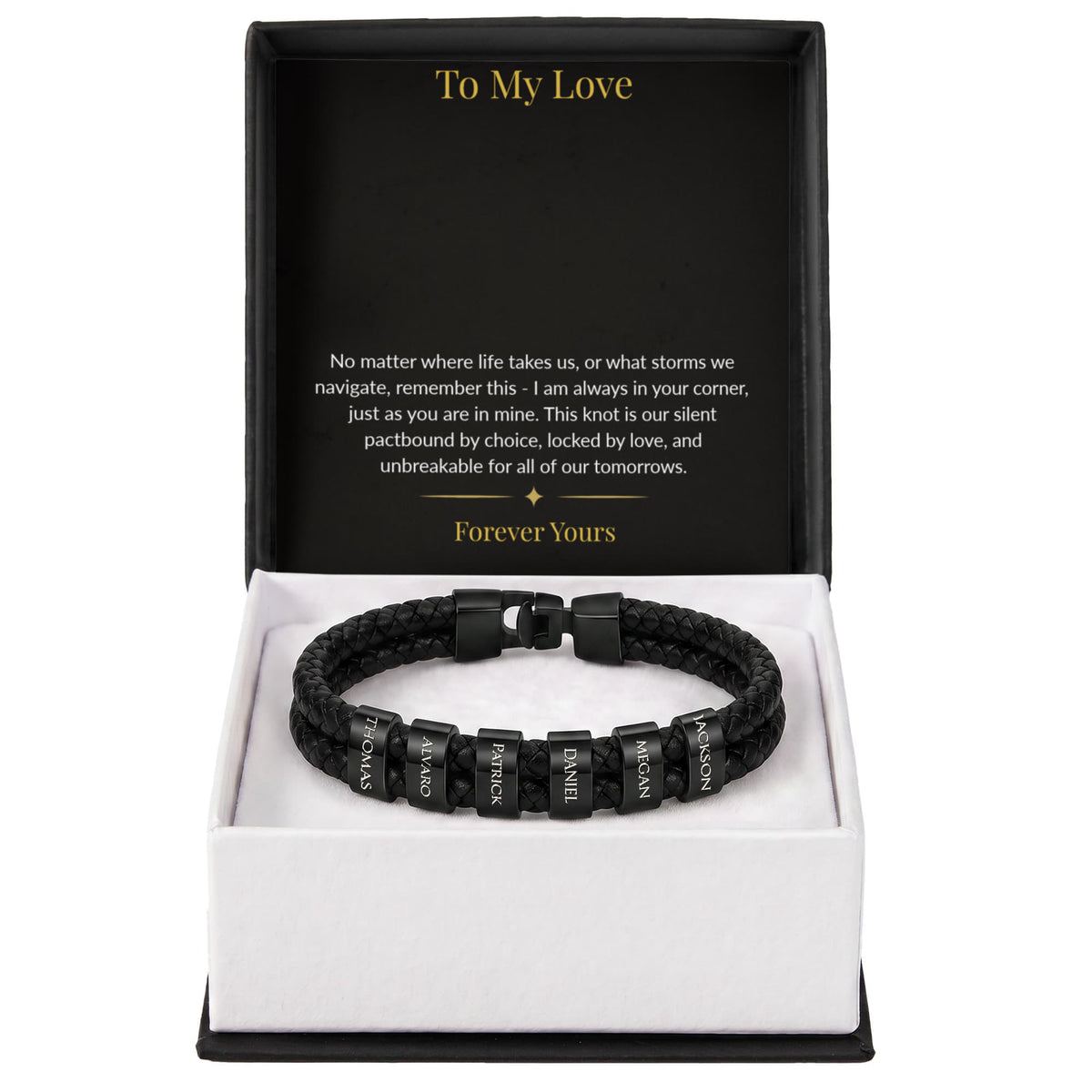 Custom Engraved Men's Personalized Name Bracelet | Anniversary & Father's Day Gift