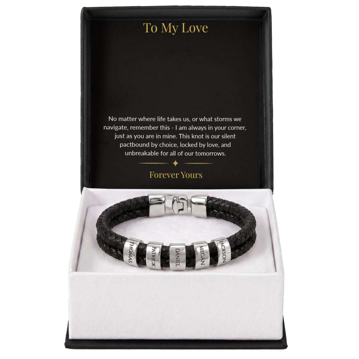 Custom Engraved Men's Personalized Name Bracelet | Anniversary & Father's Day Gift
