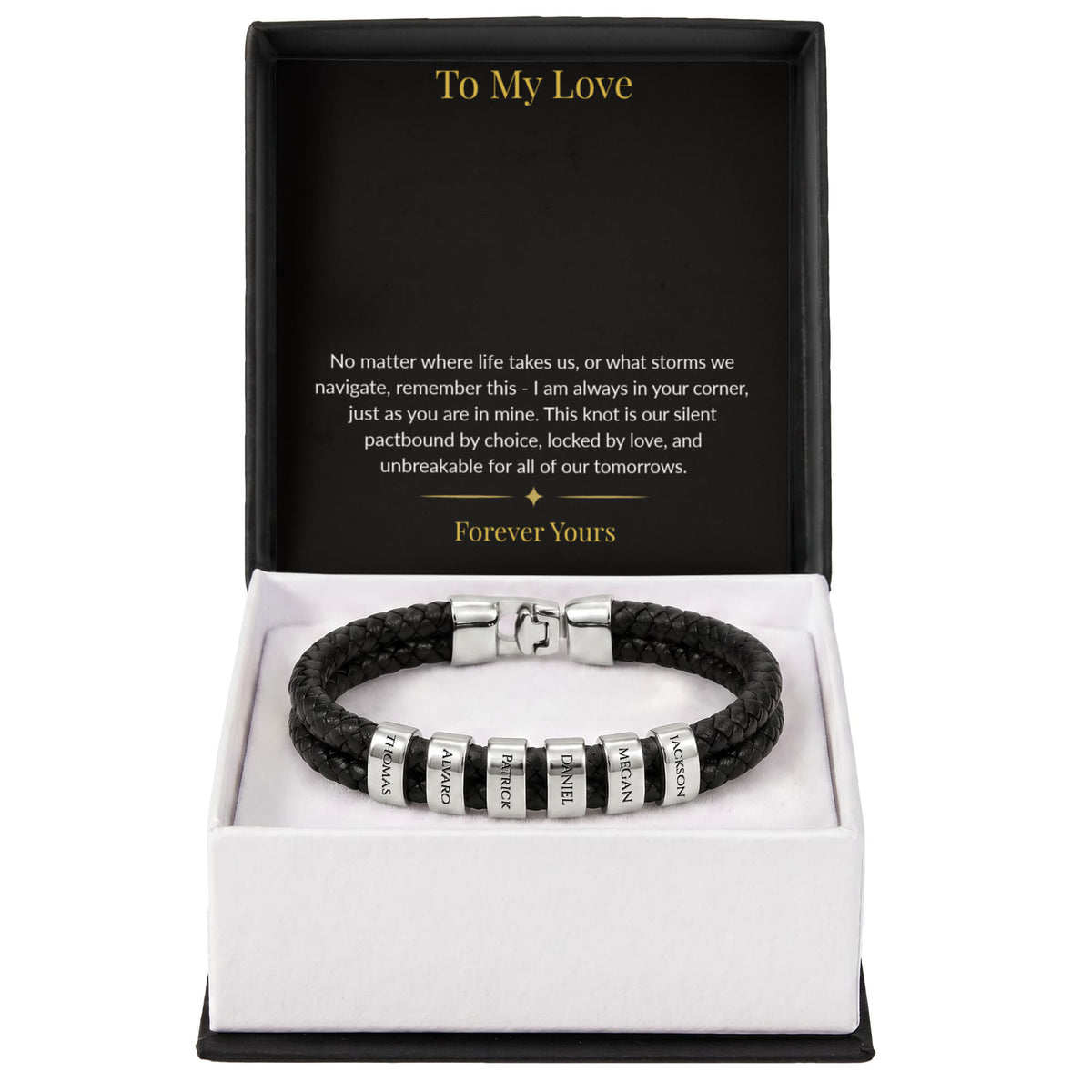 Custom Engraved Men's Personalized Name Bracelet | Anniversary & Father's Day Gift