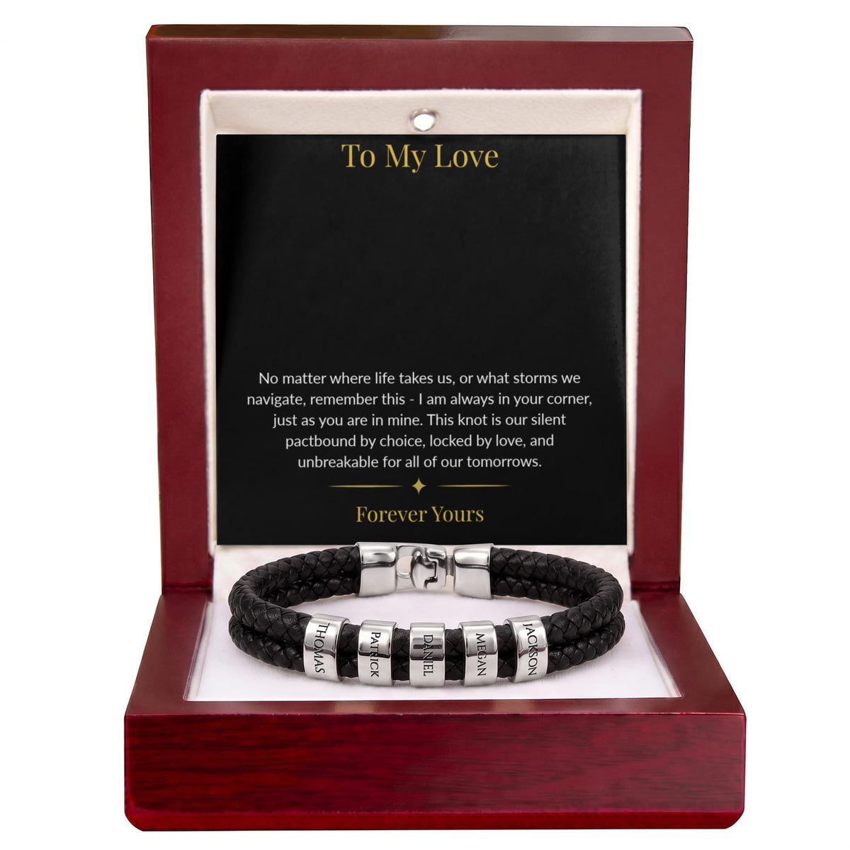 Custom Engraved Men's Personalized Name Bracelet | Anniversary & Father's Day Gift