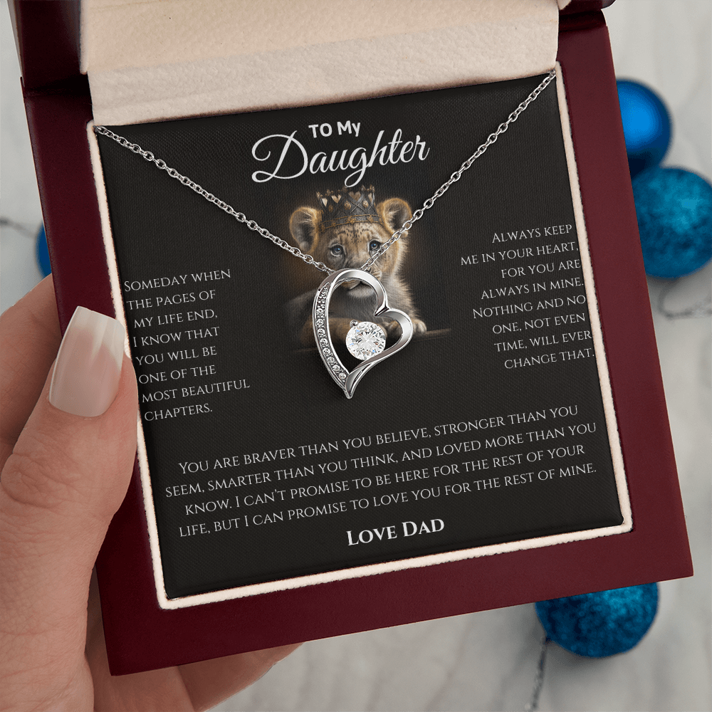 Daughter Necklace from Dad | Sentimental Message Gift