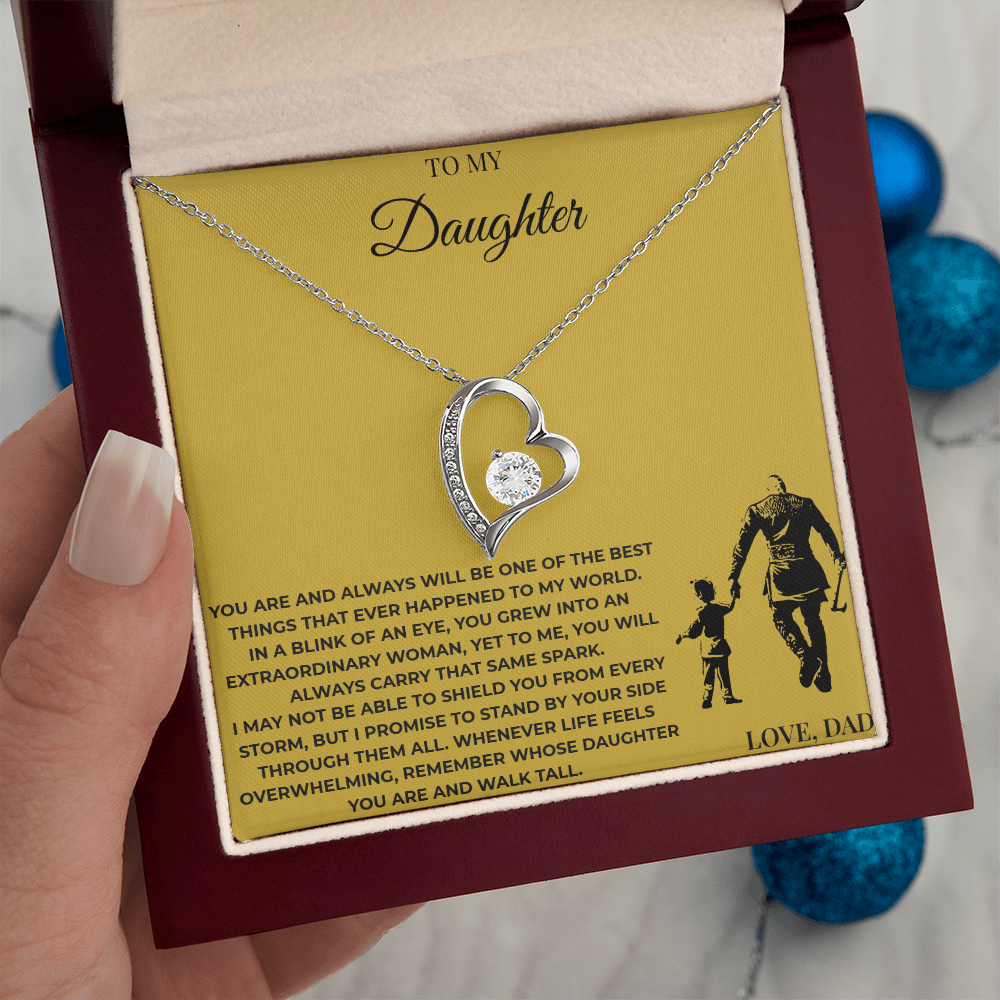 To My Daughter – Forever Love Necklace | Sentimental Gift from Dad