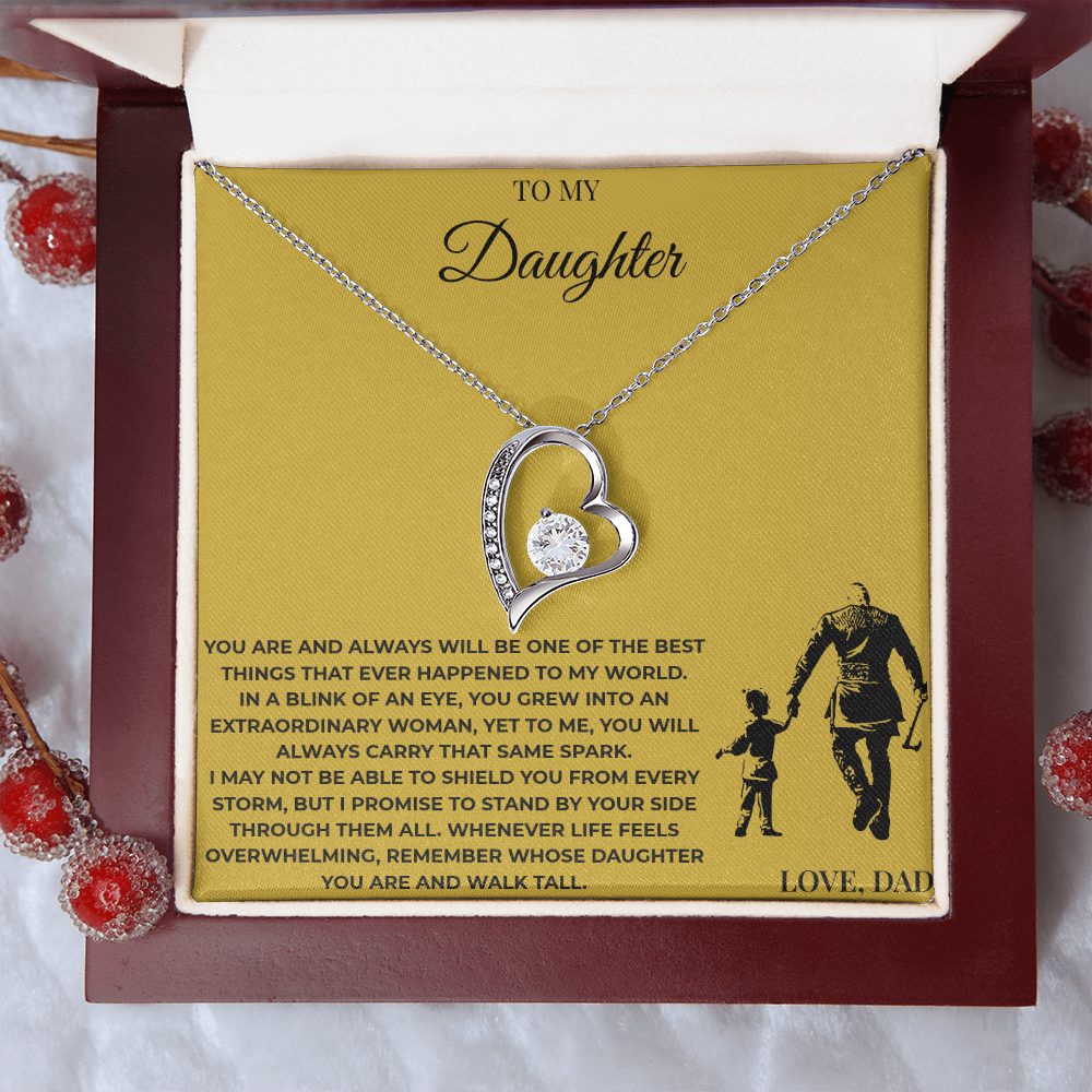 To My Daughter – Forever Love Necklace | Sentimental Gift from Dad