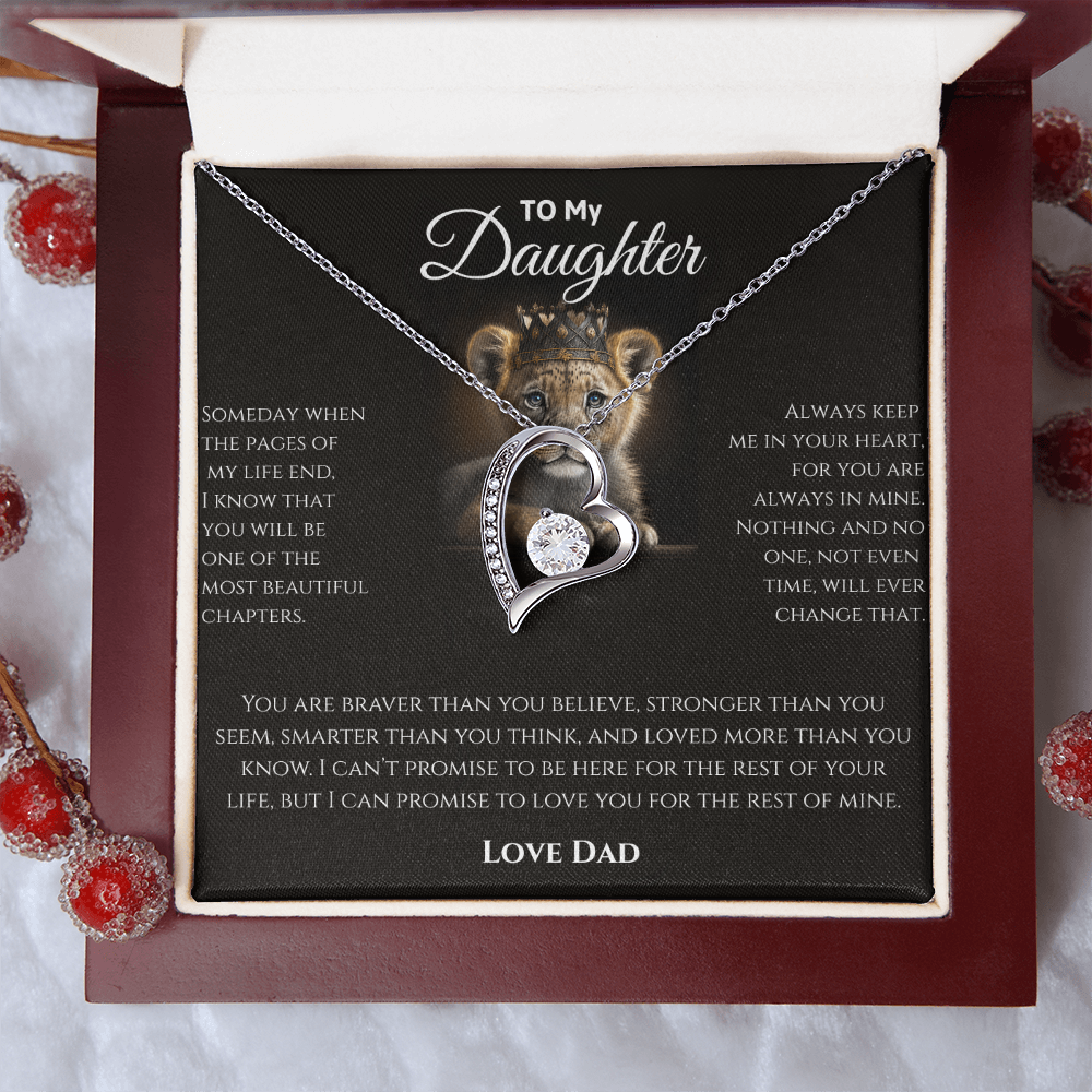 Daughter Necklace from Dad | Sentimental Message Gift