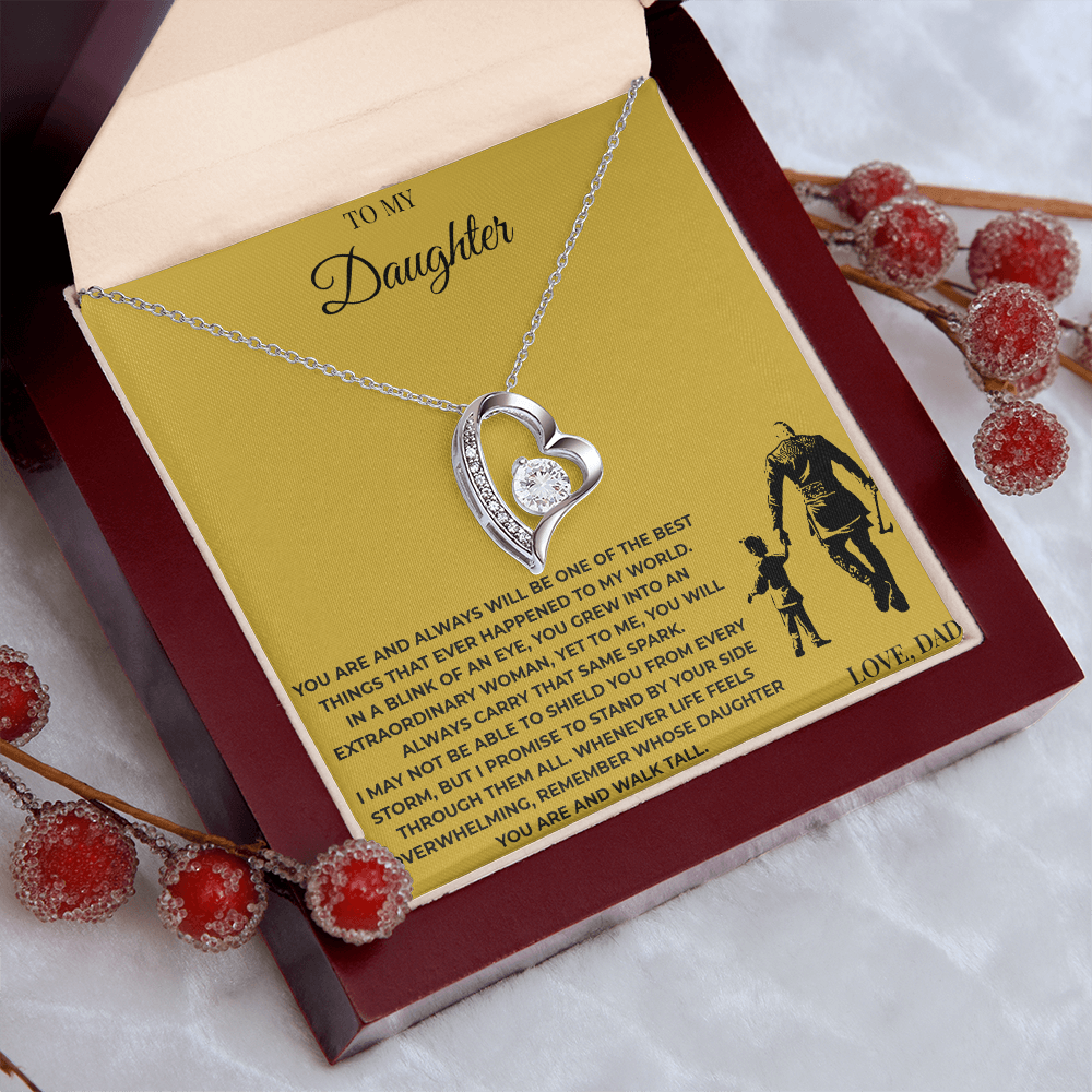 To My Daughter – Forever Love Necklace | Sentimental Gift from Dad
