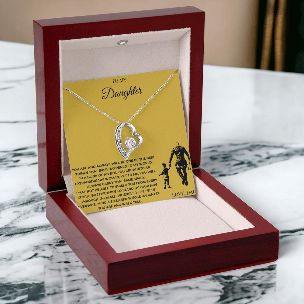 To My Daughter – Forever Love Necklace | Sentimental Gift from Dad