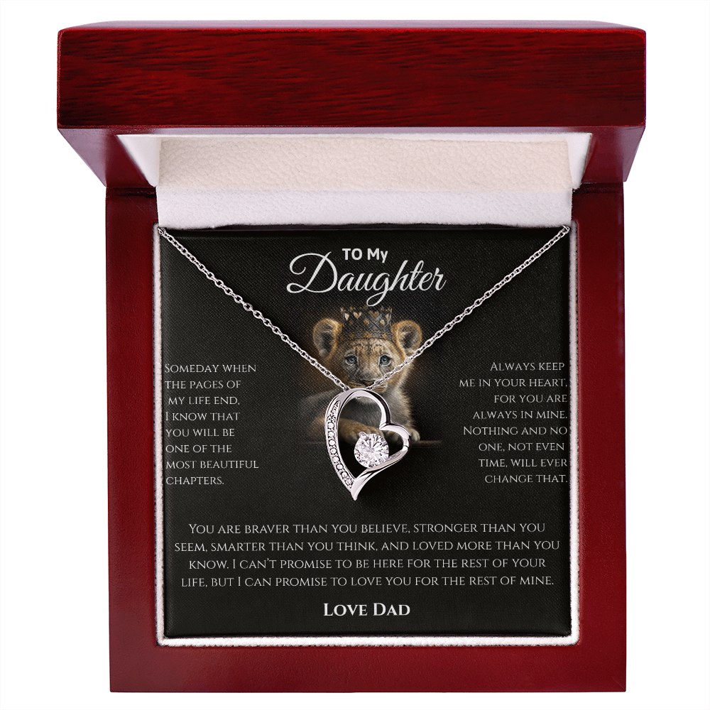Daughter Necklace from Dad | Sentimental Message Gift