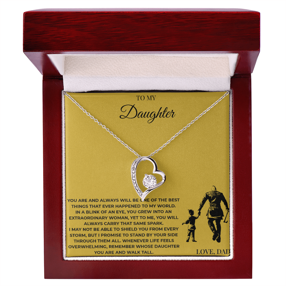 To My Daughter – Forever Love Necklace | Sentimental Gift from Dad