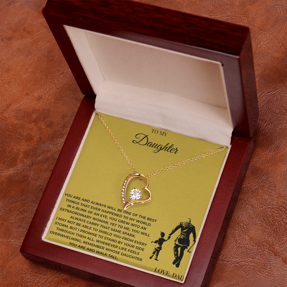 To My Daughter – Forever Love Necklace | Sentimental Gift from Dad