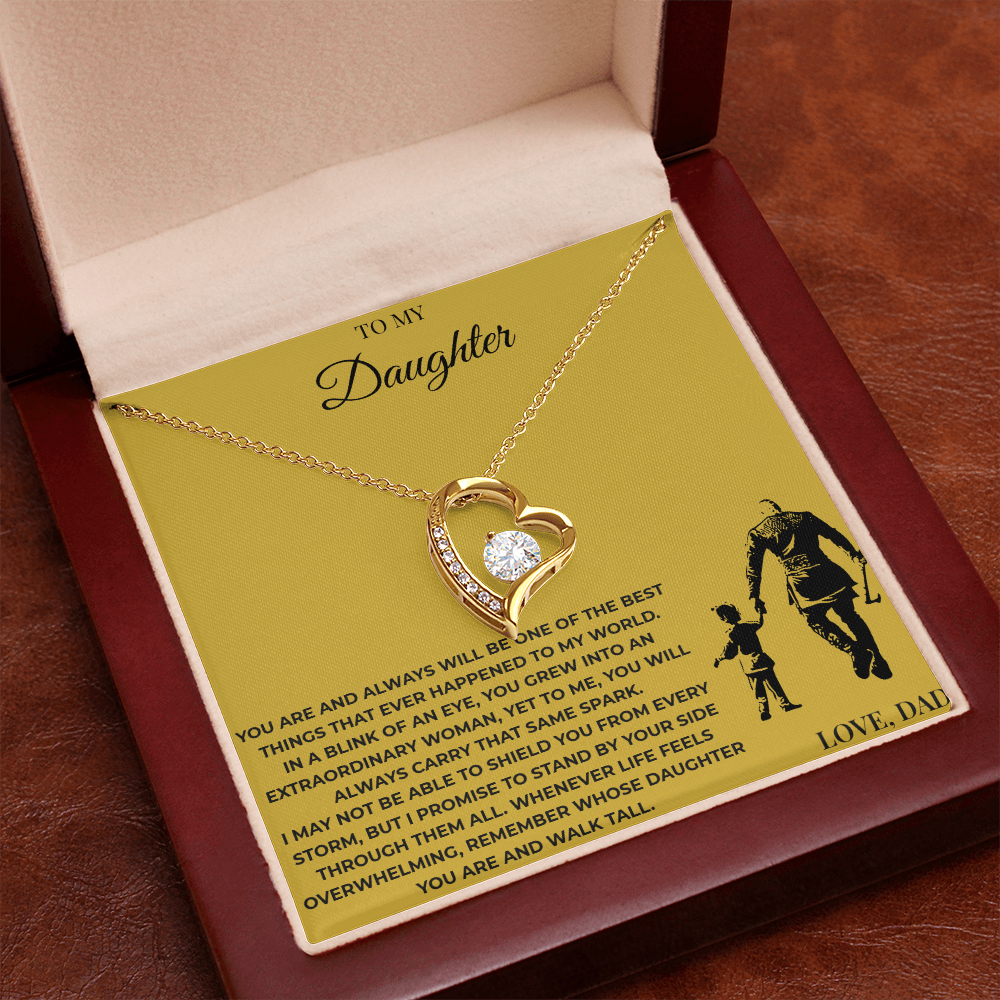 To My Daughter – Forever Love Necklace | Sentimental Gift from Dad