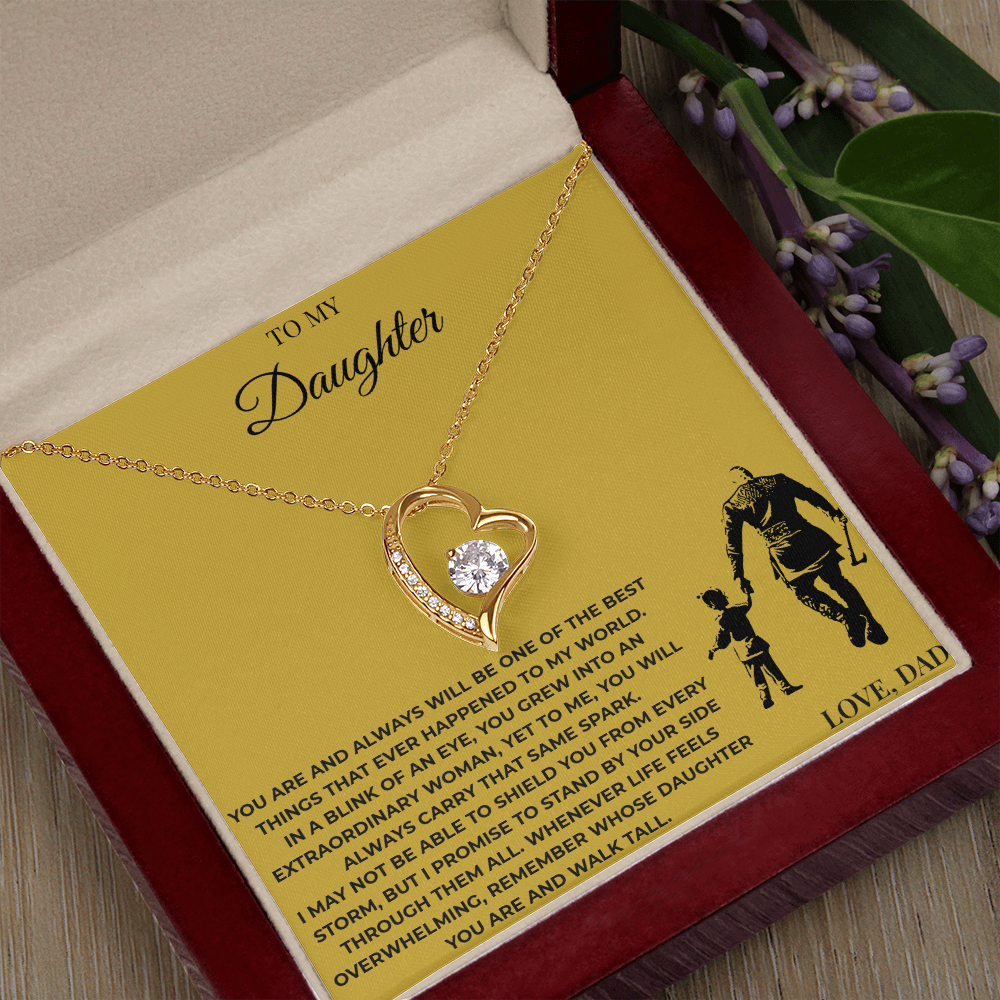 To My Daughter – Forever Love Necklace | Sentimental Gift from Dad