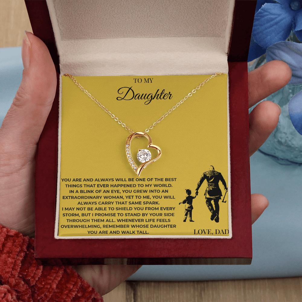To My Daughter – Forever Love Necklace | Sentimental Gift from Dad