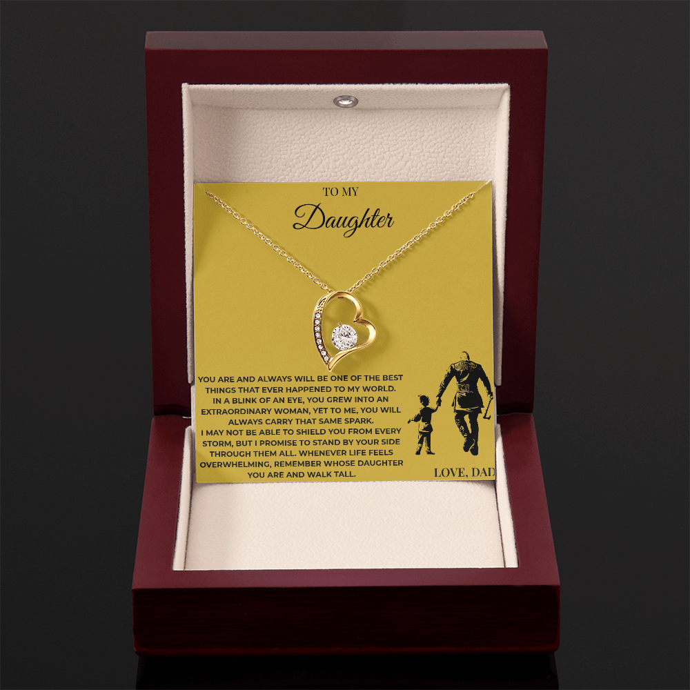 To My Daughter – Forever Love Necklace | Sentimental Gift from Dad