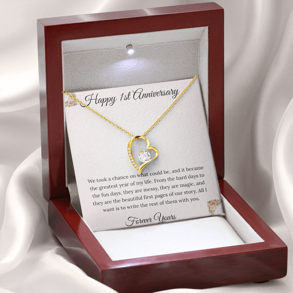 1st Anniversary Gift for Wife - "Messy & Magic" Forever Love Necklace