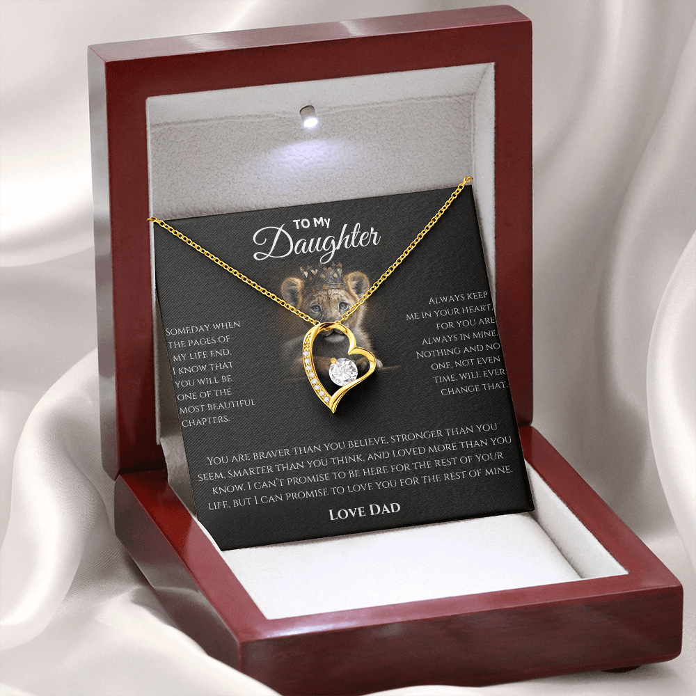Daughter Necklace from Dad | Sentimental Message Gift