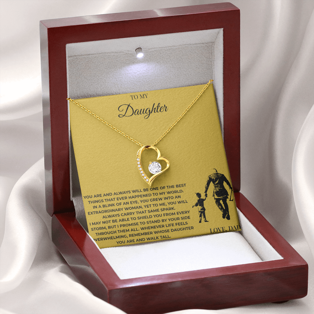 Mahogany Style Luxury Gift Box with LED Spotlight for Written Affection Keepsake