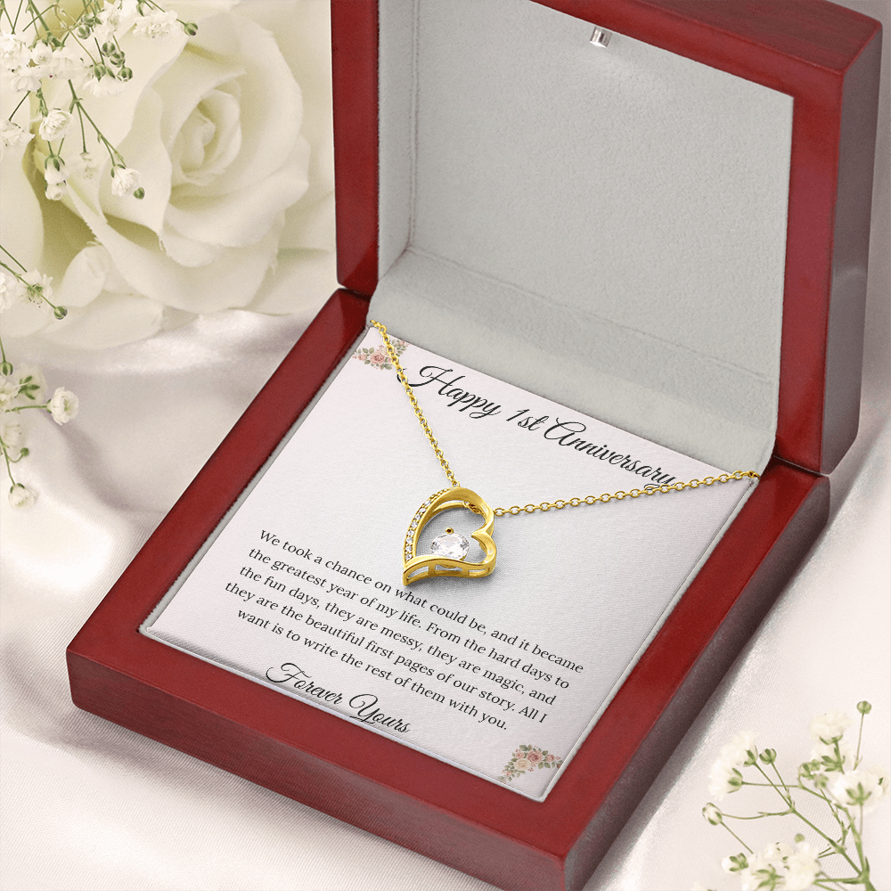 1st Anniversary Gift for Wife - "Messy & Magic" Forever Love Necklace
