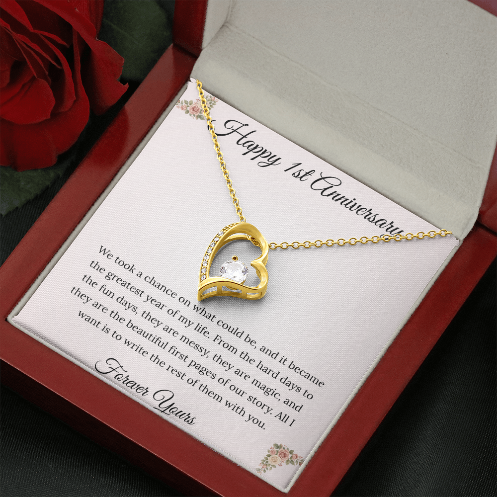 1st Anniversary Gift for Wife - "Messy & Magic" Forever Love Necklace