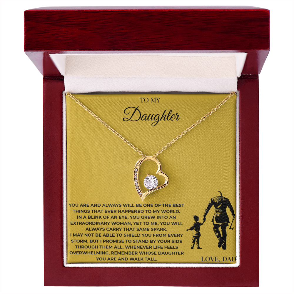 To My Daughter – Forever Love Necklace | Sentimental Gift from Dad