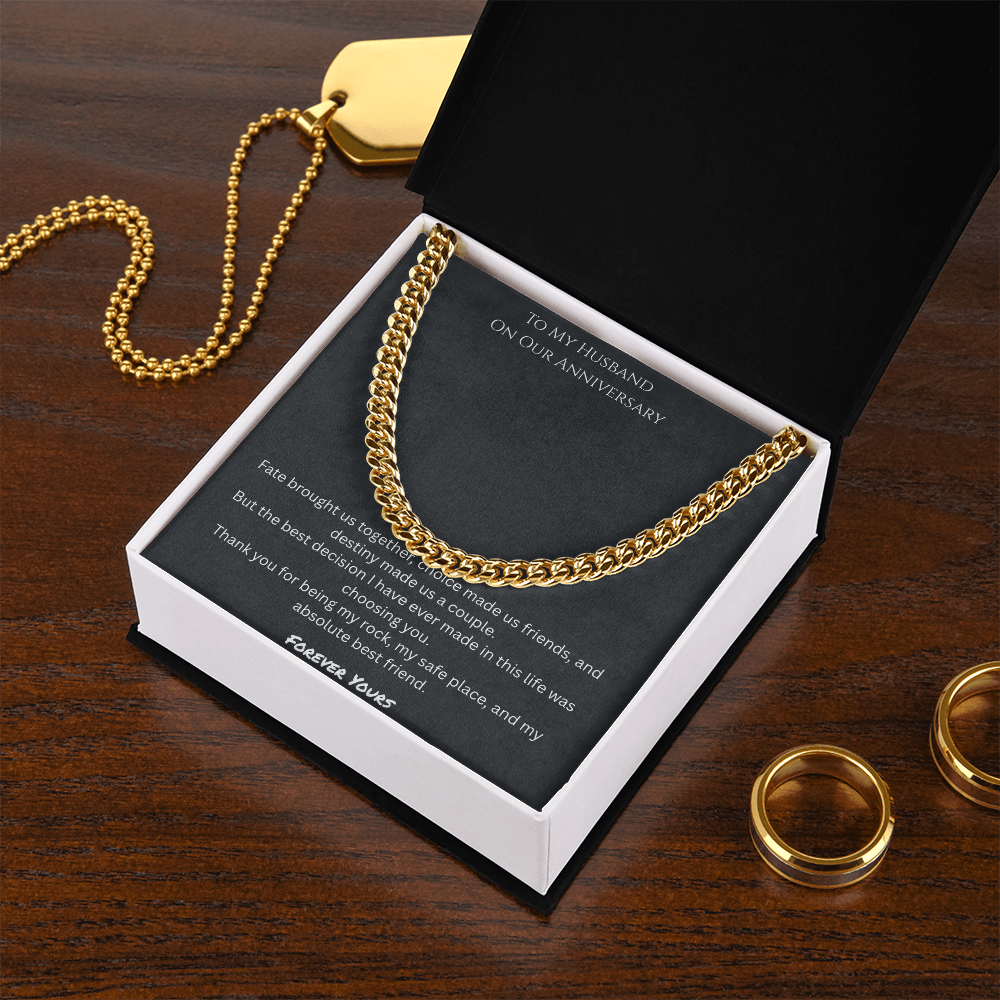 To My Husband Anniversary Gift - Men's Cuban Link Chain