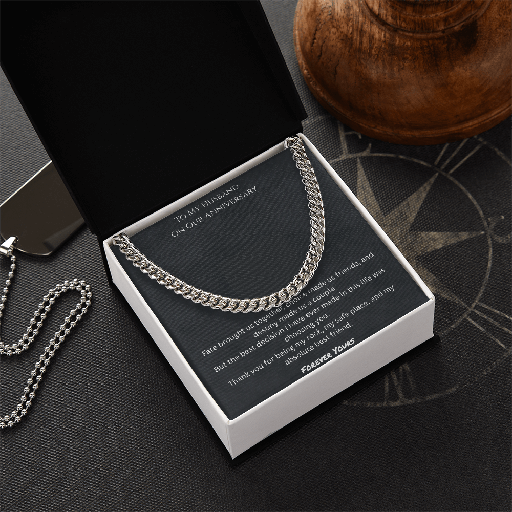 To My Husband Anniversary Gift - Men's Cuban Link Chain