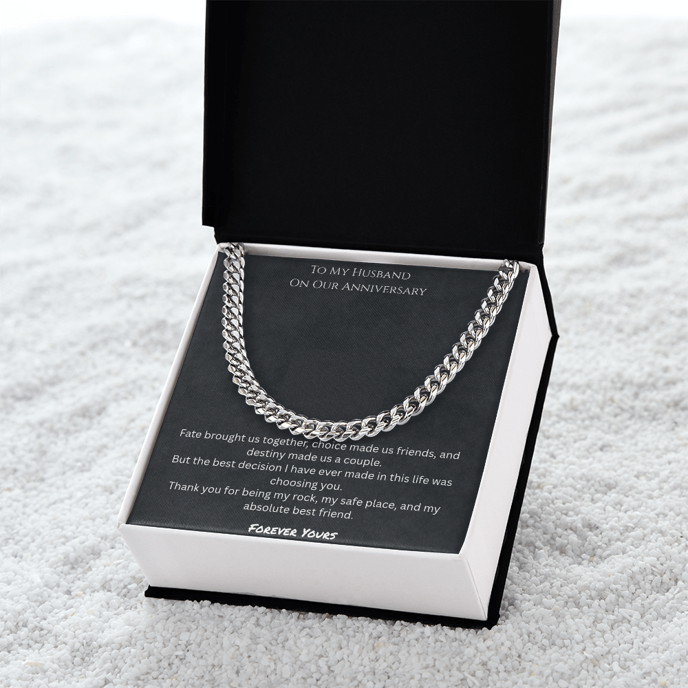 To My Husband Anniversary Gift - Men's Cuban Link Chain