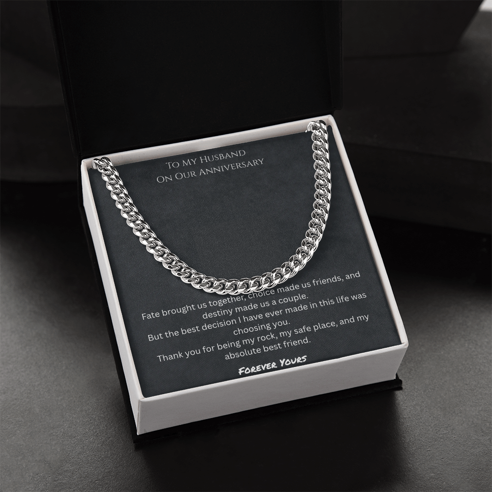 To My Husband Anniversary Gift - Men's Cuban Link Chain