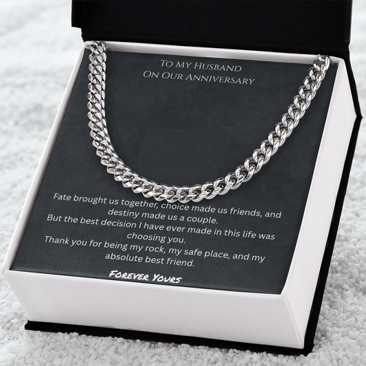 To My Husband Anniversary Gift - Men's Cuban Link Chain