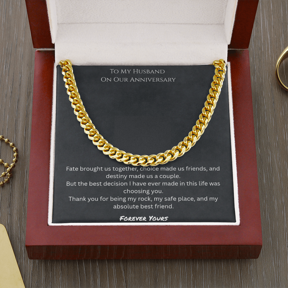 To My Husband Anniversary Gift - Men's Cuban Link Chain