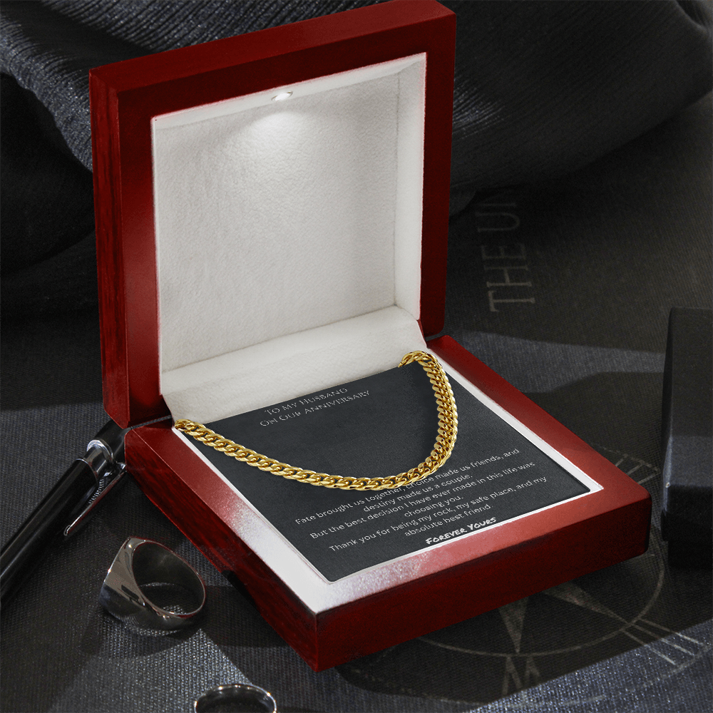 To My Husband Anniversary Gift - Men's Cuban Link Chain