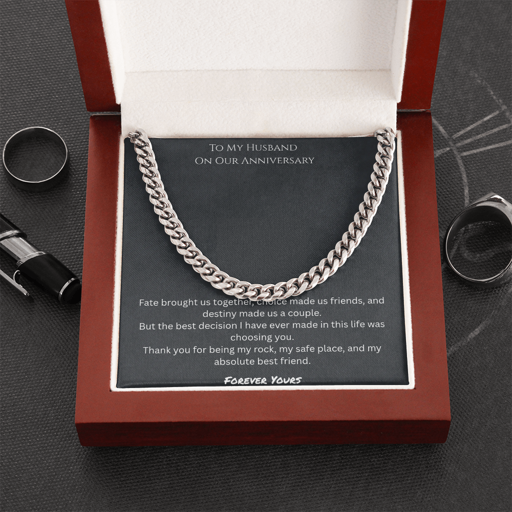To My Husband Anniversary Gift - Men's Cuban Link Chain