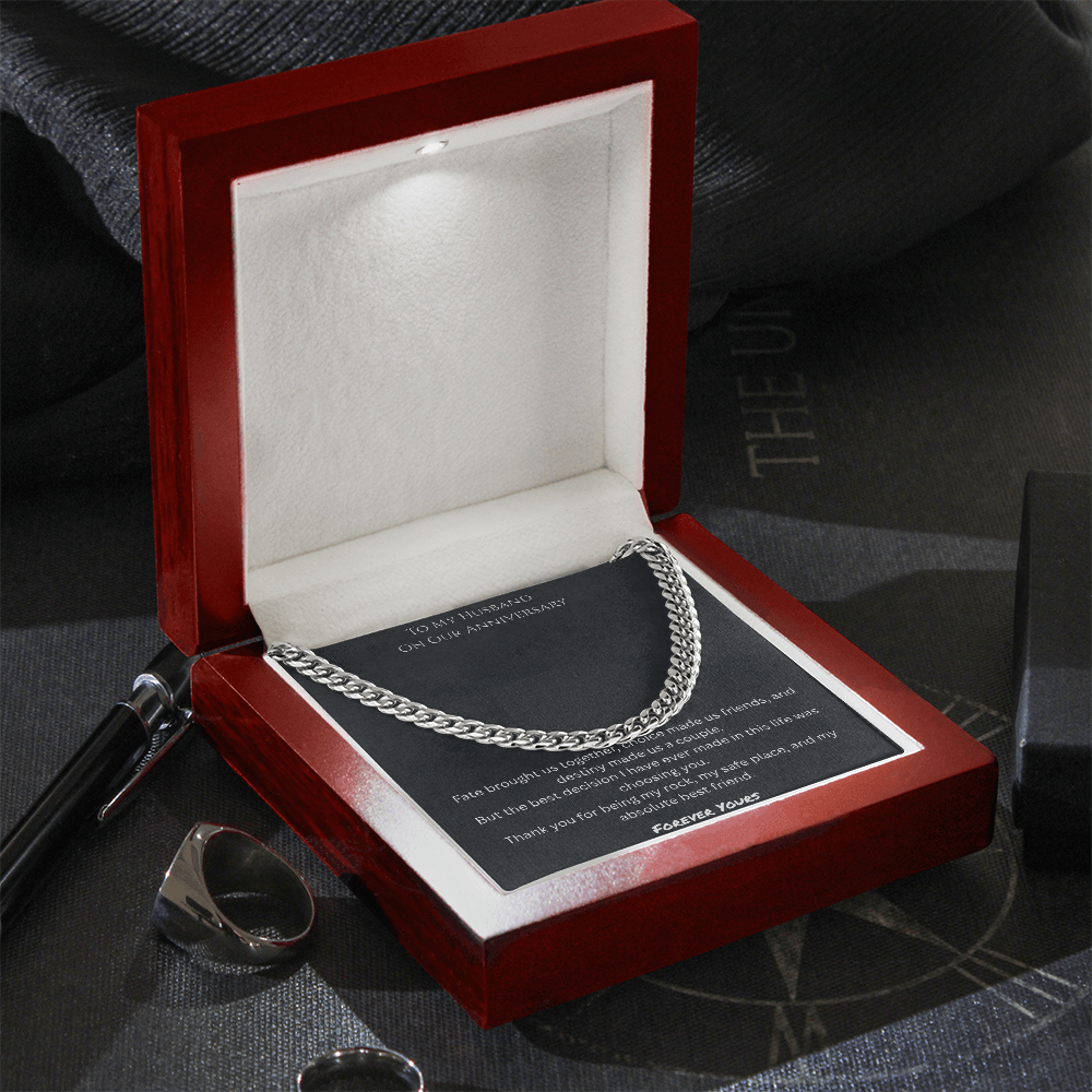 To My Husband Anniversary Gift - Men's Cuban Link Chain