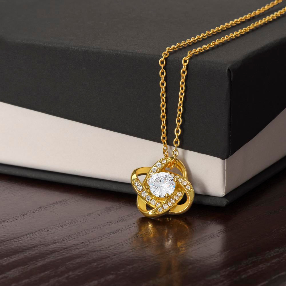 To My Bonus Daughter – Love Knot Necklace | Heartfelt Keepsake Gift from Mom