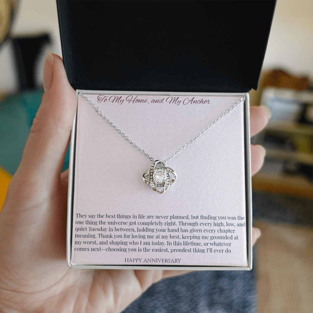 Love Knot Necklace - Happy Anniversary To Wife