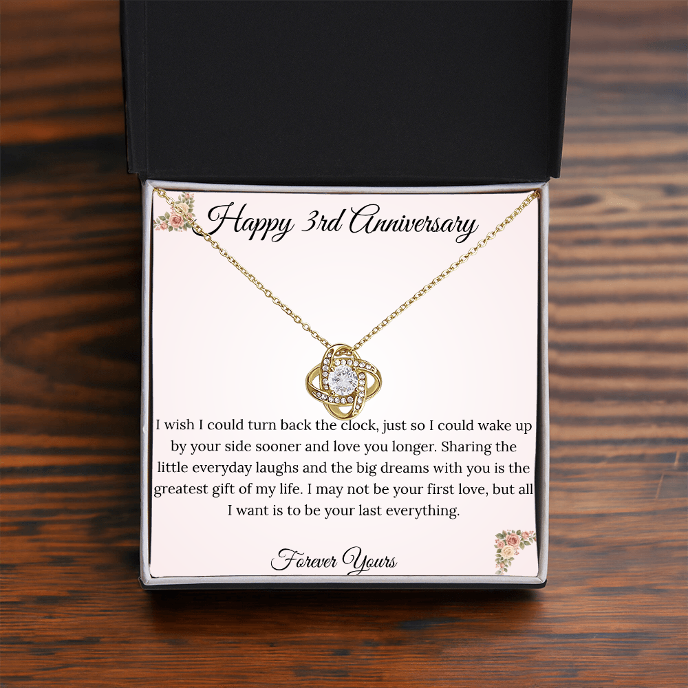 3rd Anniversary Gift for Wife | "Last Everything" Necklace