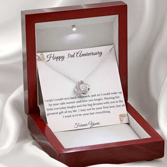 3rd Anniversary Gift for Wife | "Last Everything" Necklace