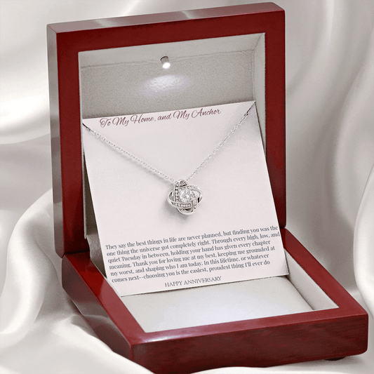 Love Knot Necklace - Happy Anniversary To Wife
