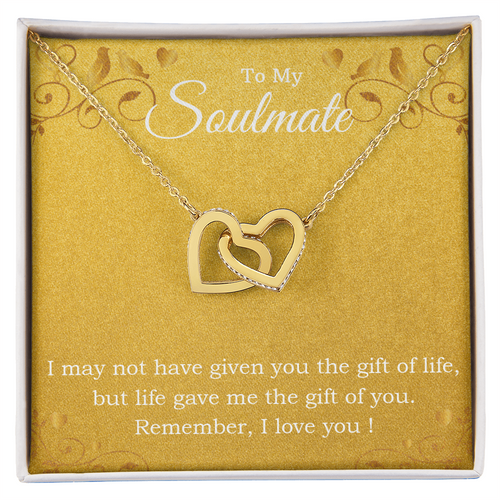 Two Hearts Entwined" - Interlocking Hearts Necklace Gift Set