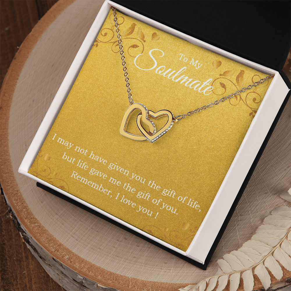 Two Hearts Entwined" - Interlocking Hearts Necklace Gift Set