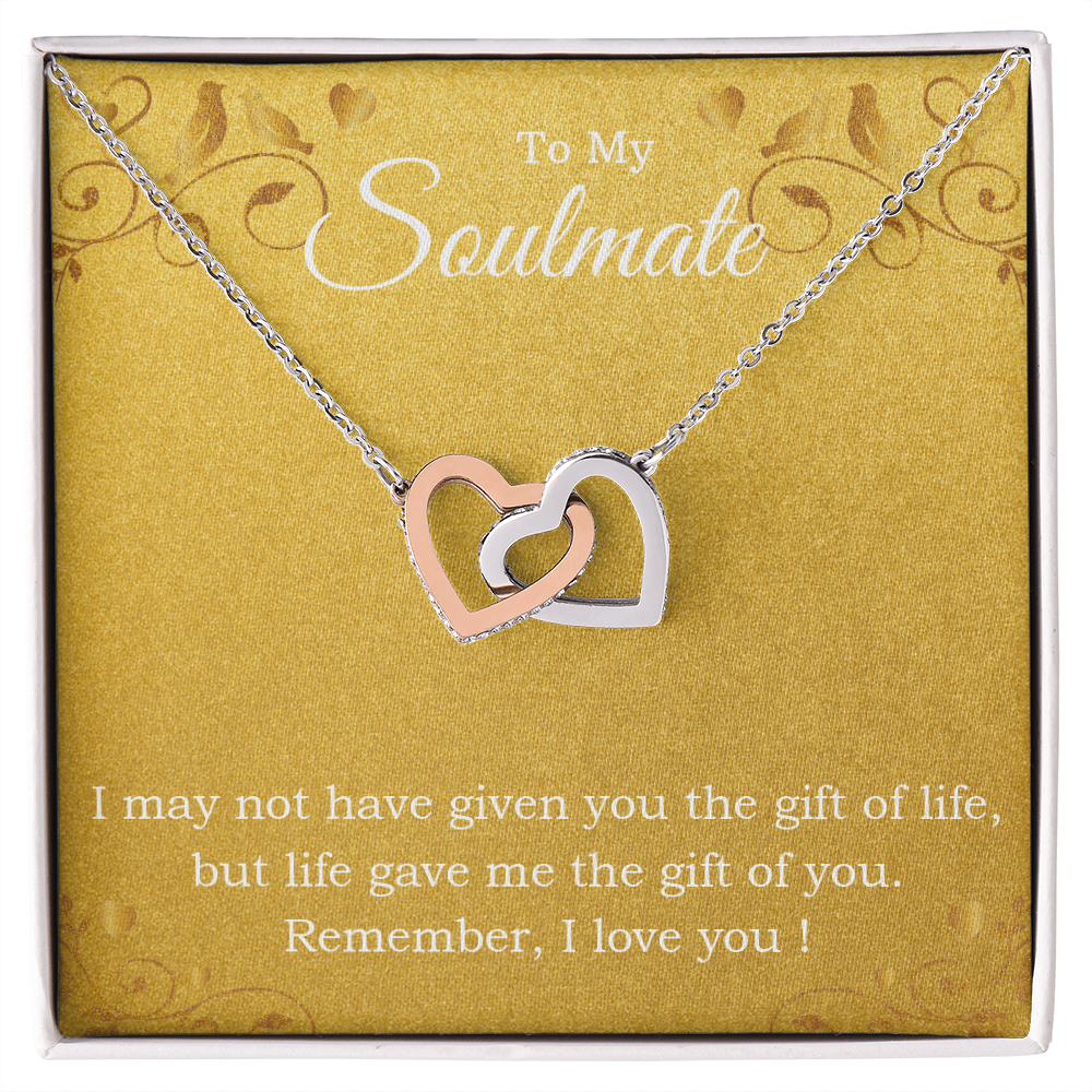 Two Hearts Entwined" - Interlocking Hearts Necklace Gift Set