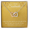 Two Hearts Entwined" - Interlocking Hearts Necklace Gift Set